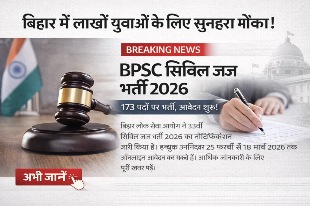 bpsc-33-civil-judge-pcs-j-recruitment-2026-apply-online-173-post
